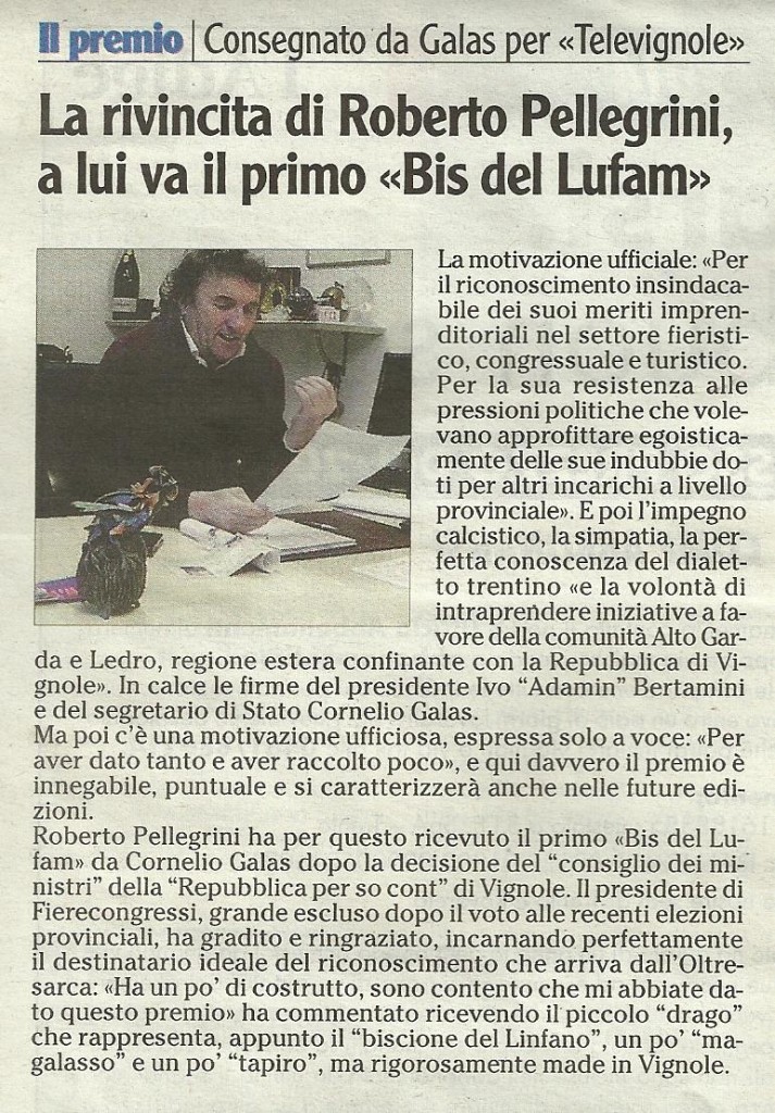 giornale l'Adige - 28 dicembre 2013 - cronaca di Riva del Garda