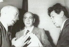 Giancarlo Pajetta, Giorgio Napolitano ed Enrico Berlinguer (foto Ginetta Miorelli)