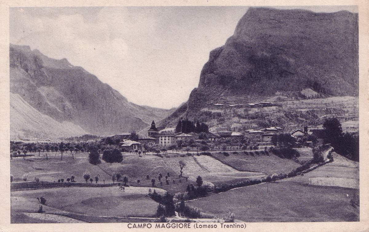 Campo Lomaso in una cartolina d'epoca