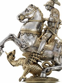 San Giorgio e il drago, Hans Koch1600 argento Schweizerisches National Museuma