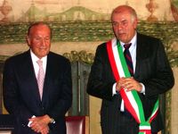 Leo Zelikowski con il sindaco di Arco Paolo Mattei