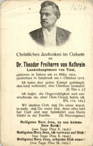 Freiherr von Kathrein Theodor Dr. Landeshauptmann von Tirol 1842 Salurn, Südtirol