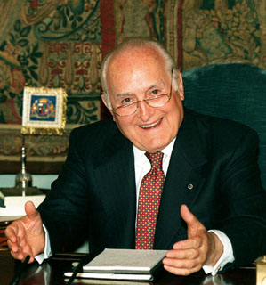 Il Presidente della Repubblica Oscar Luigi Scalfaro
